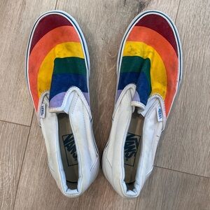 Vans Women’s Rainbow Slip-On Sneakers, Size 8.5